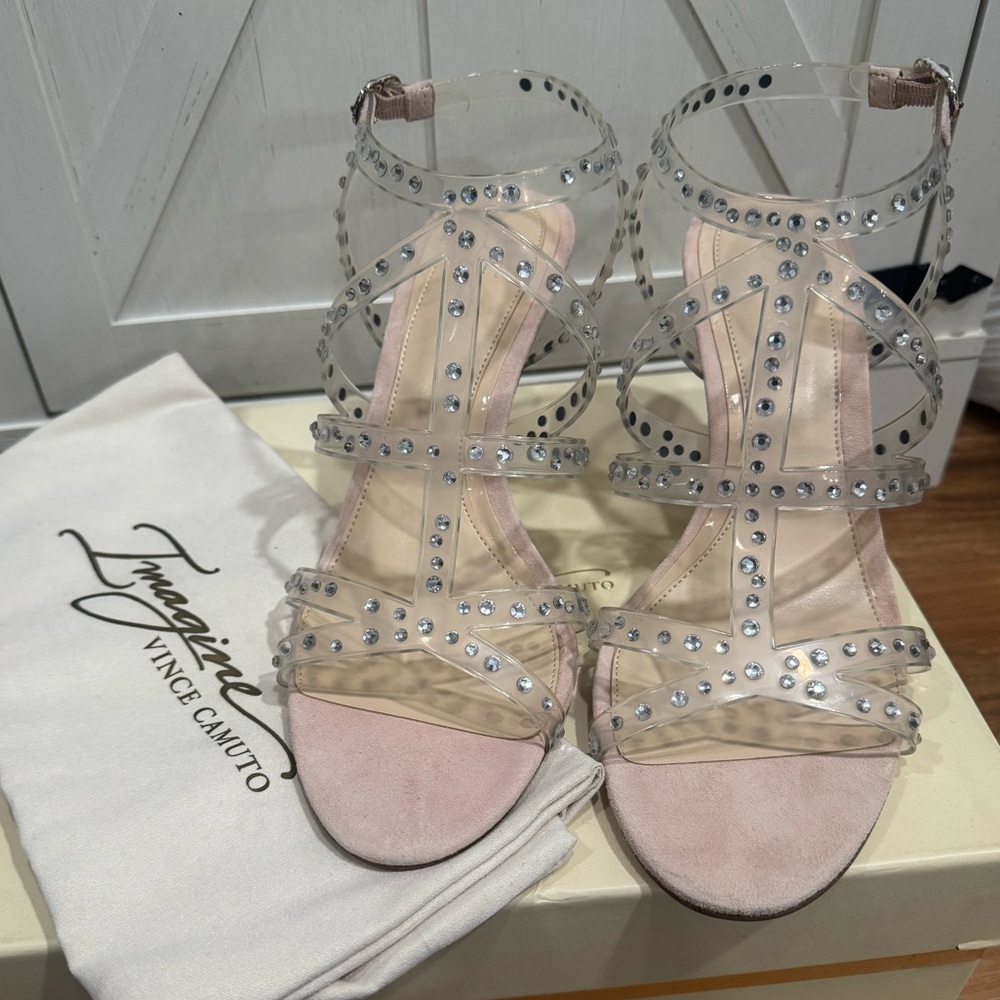 Imagine VINCE CAMUTO Priya Embellished High-Heel Sandals Womens 9